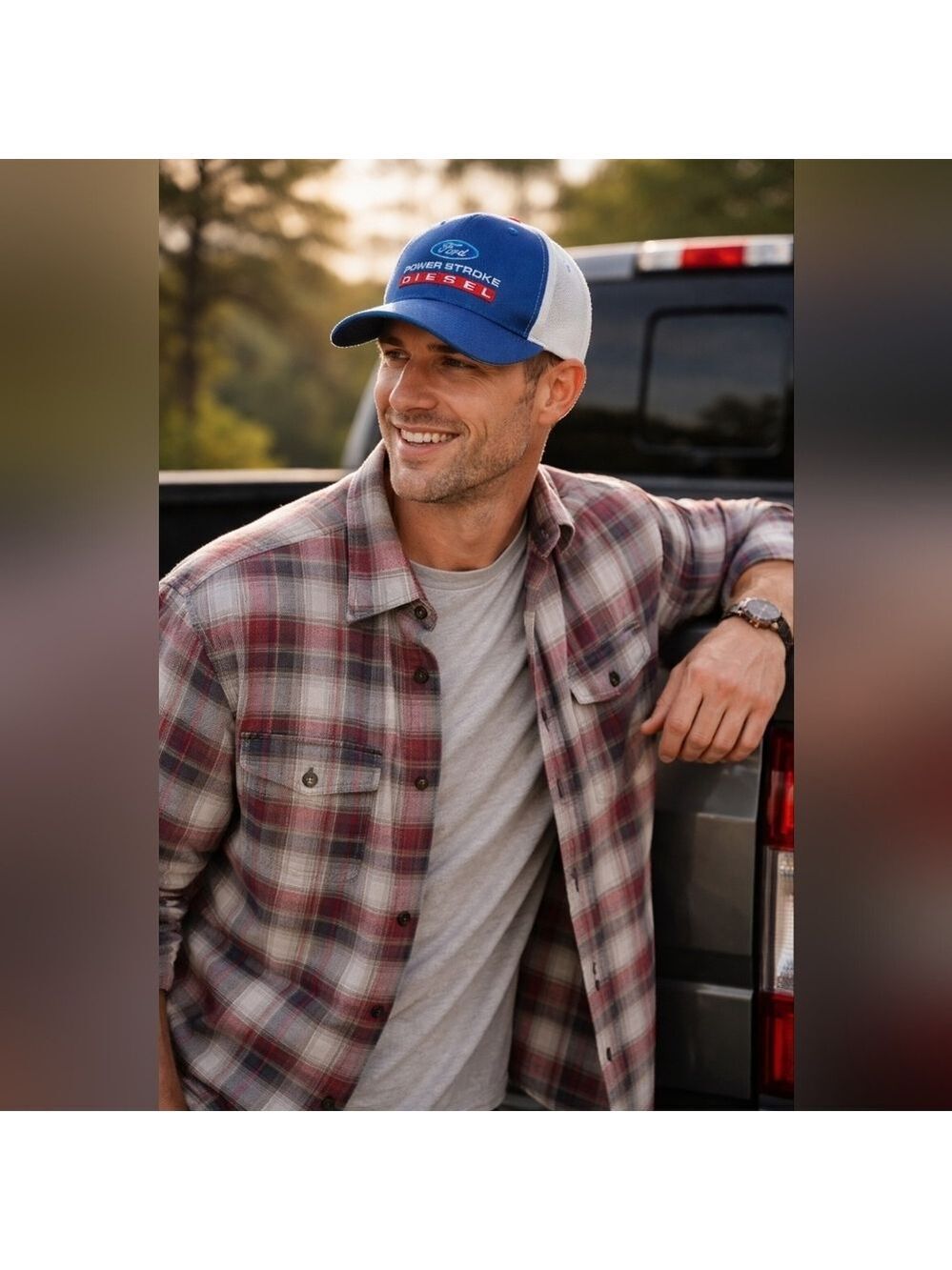 Ford Power Stroke Diesel Snapback Cap – Blue & White – New